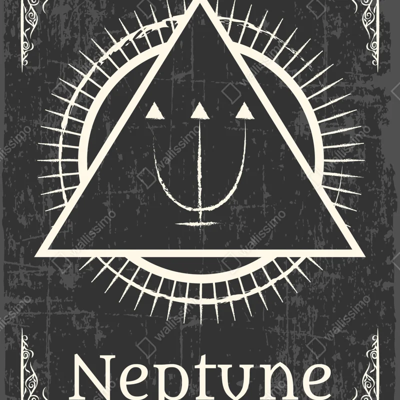 Poster alchemisches symbol Neptun Poster alchemisches symbol Neptun