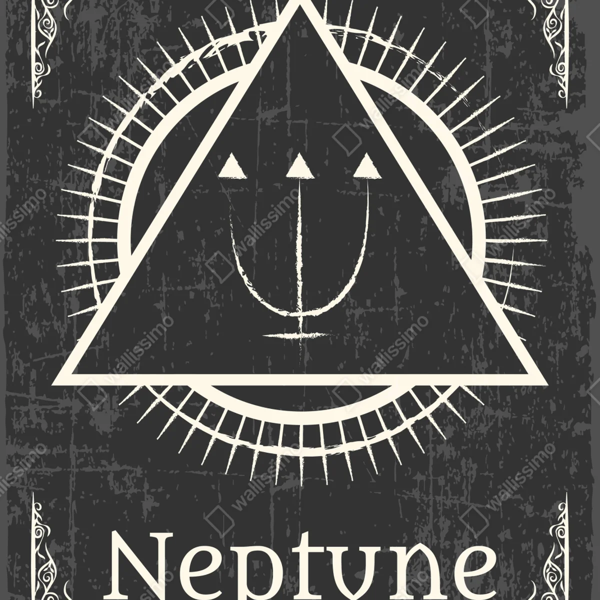 Poster alchemisches symbol Neptun Poster alchemisches symbol Neptun