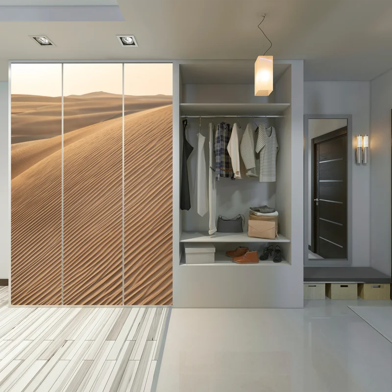 Schrankaufkleber goldene sanddünen minimalistisches landschaftsbild