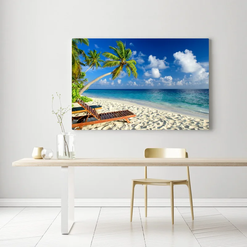 Leinwandbild tropischer strand auf den Malediven Leinwandbild tropischer strand auf den Malediven