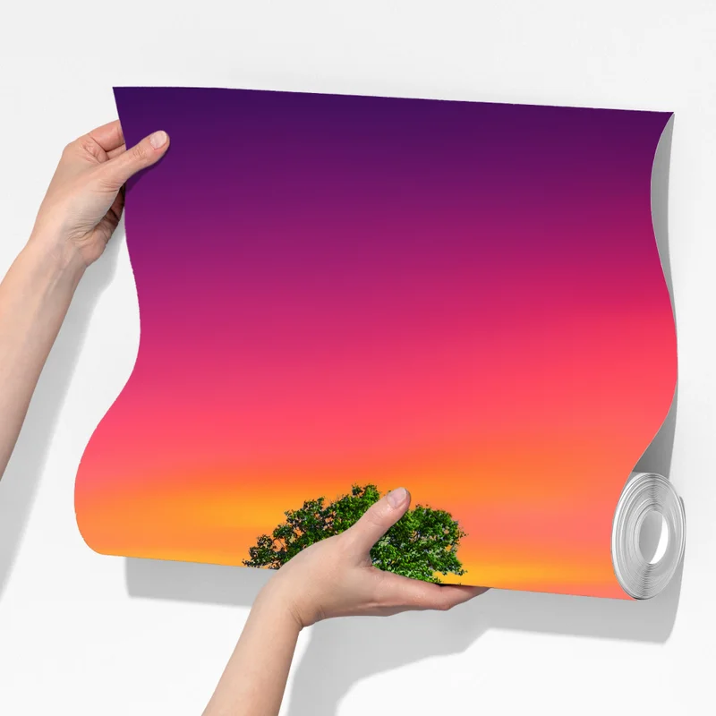 Fototapeta pole lawendy o zachodzie słońca z samotnym drzewem Fototapeta pole lawendy o zachodzie słońca z samotnym drzewem