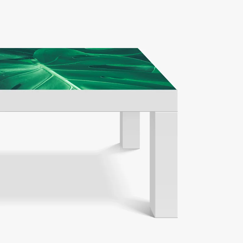 Tischaufkleber und Schreibtischaufkleber prächtiges monstera-blatt nahaufnahme