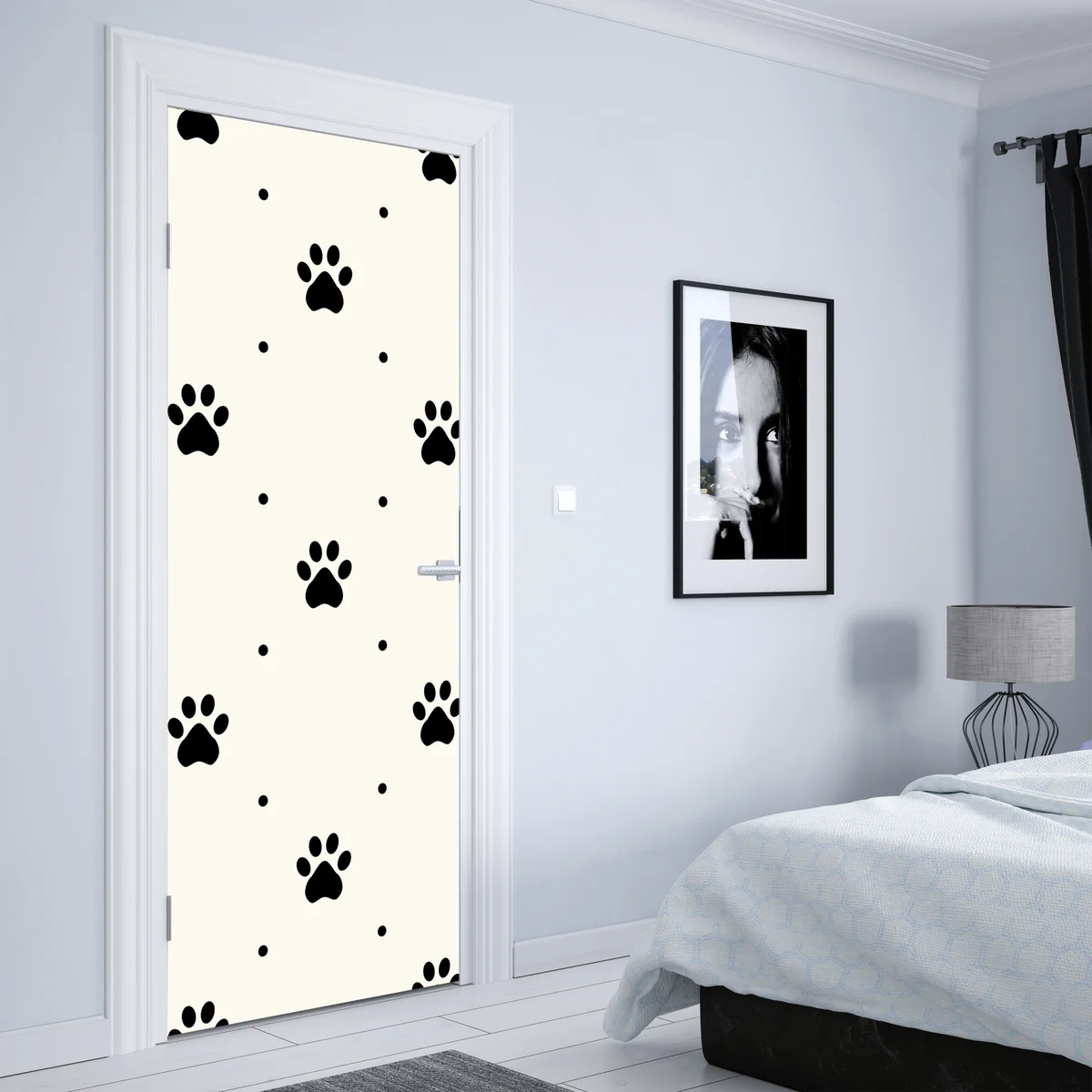 Türaufkleber verspieltes pfotenmuster Türaufkleber verspieltes pfotenmuster