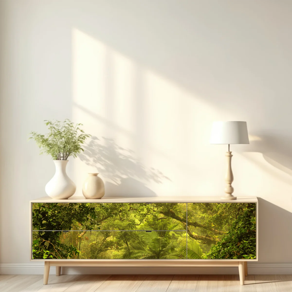 Repositionierbarer Aufkleber üppiges regenwalddach bei Cairns Repositionierbarer Aufkleber üppiges regenwalddach bei Cairns