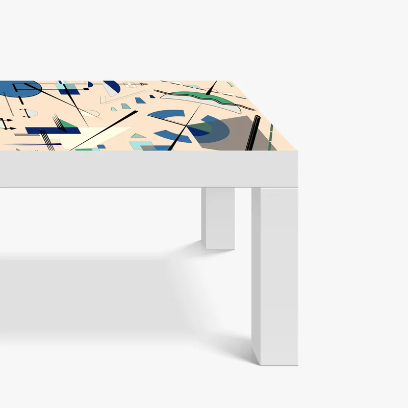 Tischaufkleber und Schreibtischaufkleber geometrische pastellkomposition