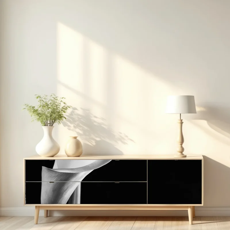 Repositionierbarer Aufkleber elegante calla in monochrom