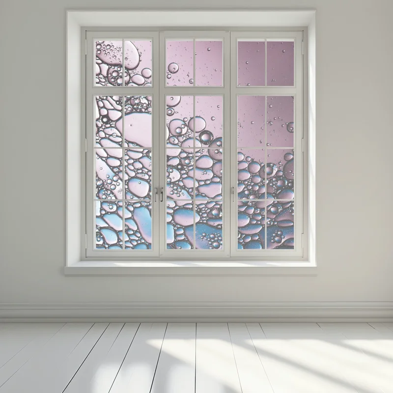 Naklejka na okno fioletowy abstrakcyjny wzór z bąbelkami Naklejka na okno fioletowy abstrakcyjny wzór z bąbelkami