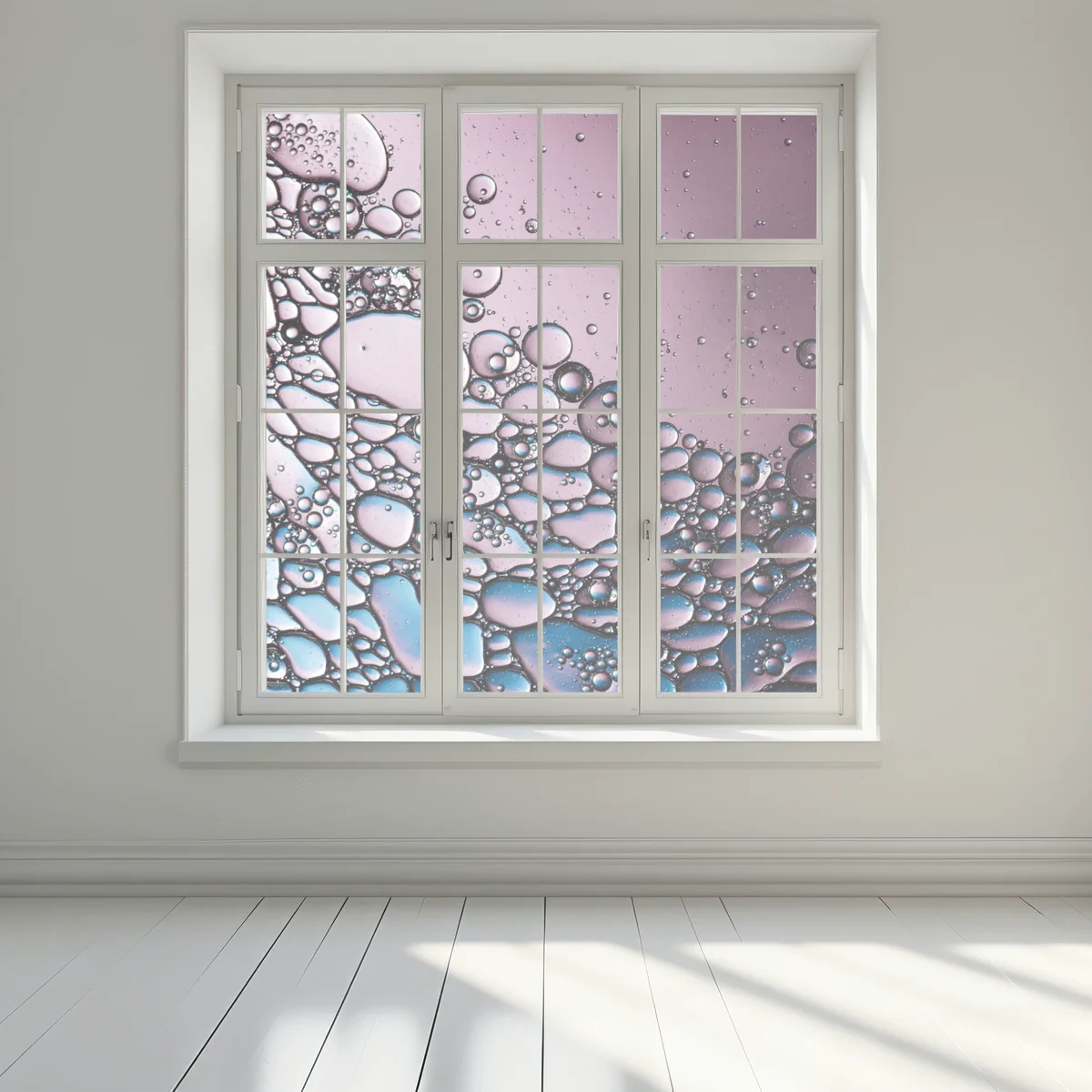 Naklejka na okno fioletowy abstrakcyjny wzór z bąbelkami Naklejka na okno fioletowy abstrakcyjny wzór z bąbelkami