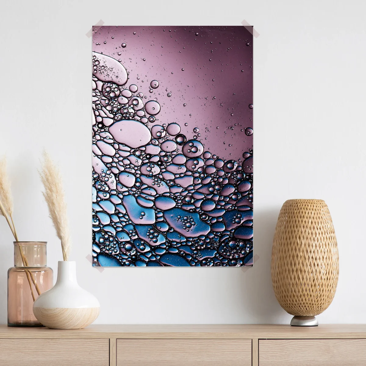 Poster lila abstraktes blasenmuster Poster lila abstraktes blasenmuster