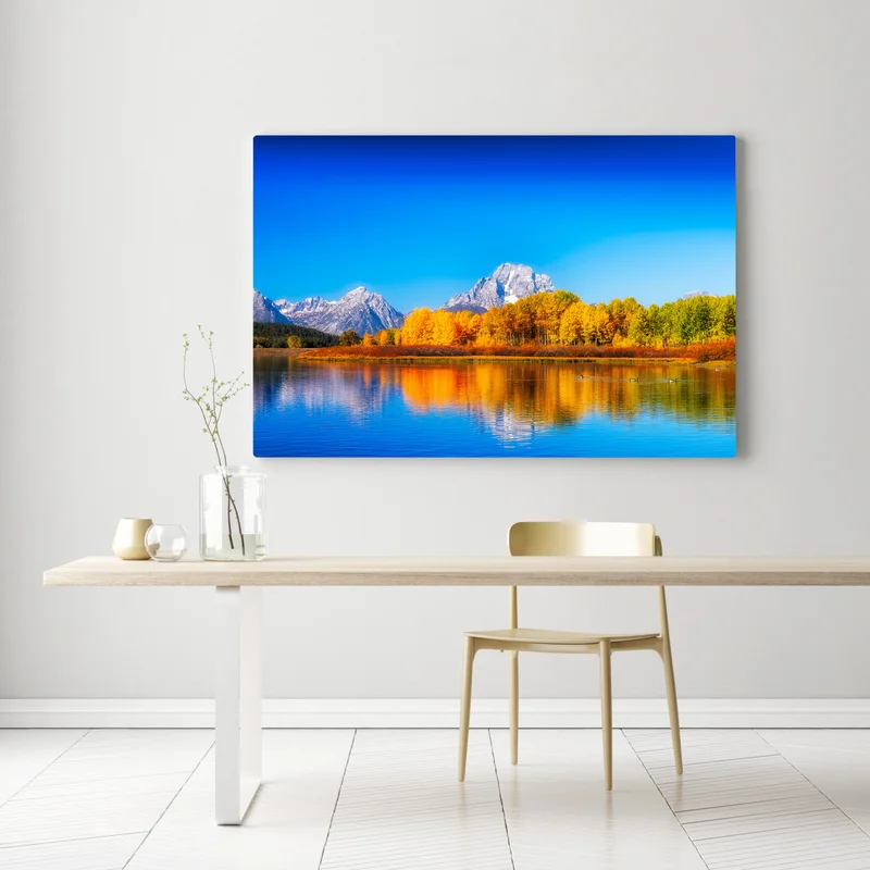 Leinwandbild herbstliche berge und seenlandschaft Leinwandbild herbstliche berge und seenlandschaft