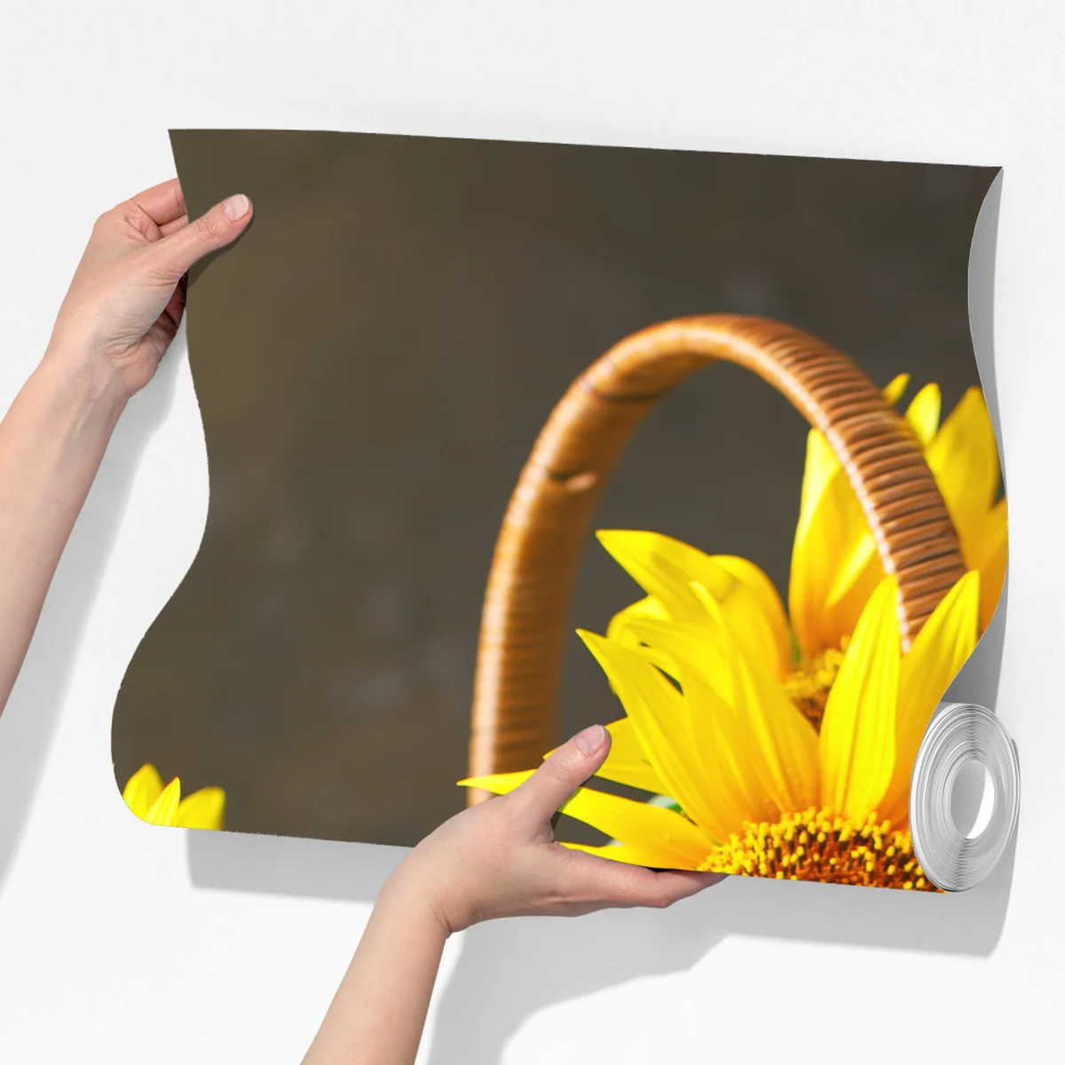 Fototapete leuchtendes stillleben mit sonnenblumen, kernen und öl Fototapete leuchtendes stillleben mit sonnenblumen, kernen und öl