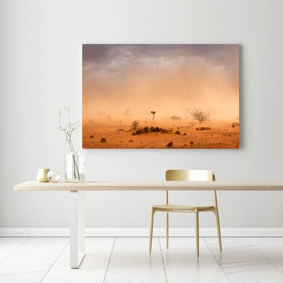 Leinwandbild sandsturm über Dollo Ado, Äthiopien Leinwandbild sandsturm über Dollo Ado, Äthiopien