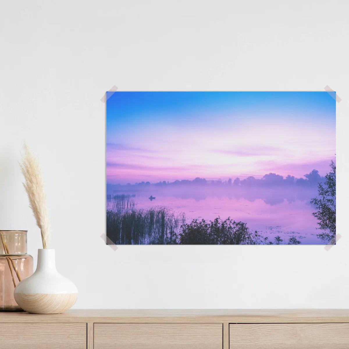 Poster nebliger morgen am see • Poster bei Wallnifity® Poster nebliger morgen am see • Poster bei Wallnifity®