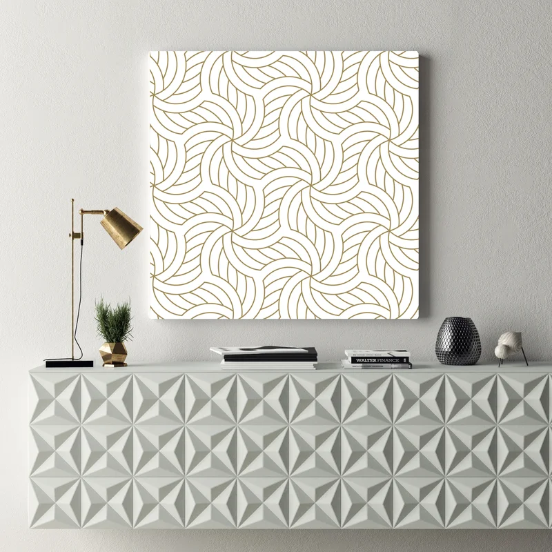 Leinwandbild goldenes geometrisches wirbelmuster Leinwandbild goldenes geometrisches wirbelmuster