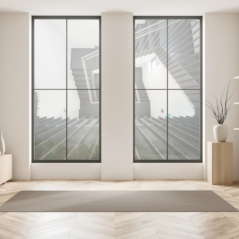 Fensteraufkleber geometrisches treppenhaus in perspektive Fensteraufkleber geometrisches treppenhaus in perspektive