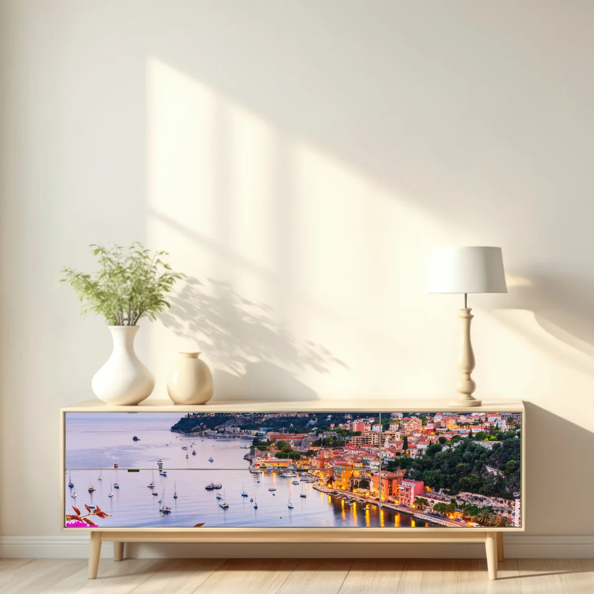 Repositionierbarer Aufkleber sonnenuntergang über Villefranche-sur-Mer Repositionierbarer Aufkleber sonnenuntergang über Villefranche-sur-Mer