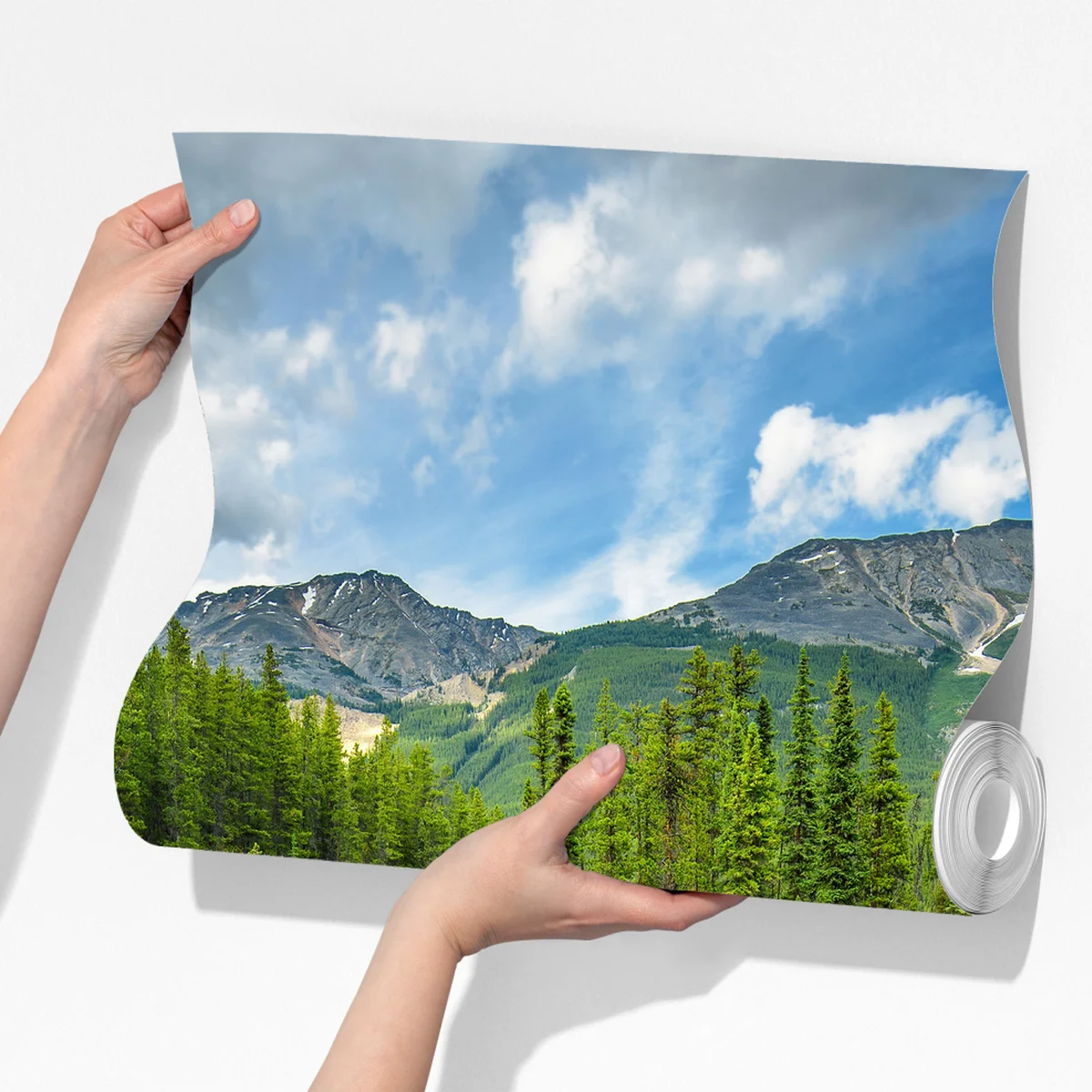 Fototapete neblige flussklamm bei Upper Sunwapta Falls, Jasper National Park Fototapete neblige flussklamm bei Upper Sunwapta Falls, Jasper National Park