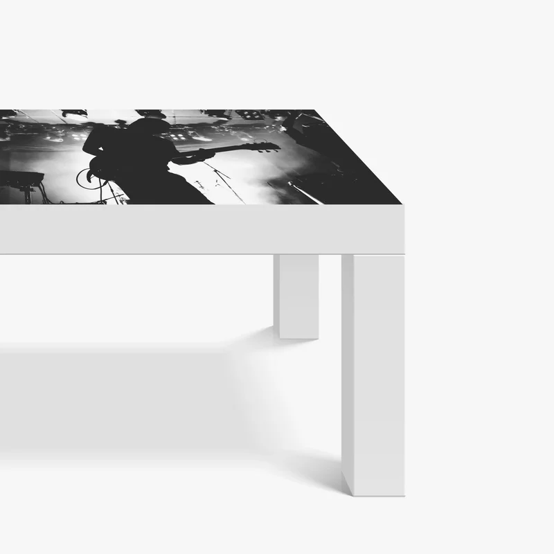 Tischaufkleber und Schreibtischaufkleber gitaristensilhouette bei einem live-konzert Tischaufkleber und Schreibtischaufkleber gitaristensilhouette bei einem live-konzert