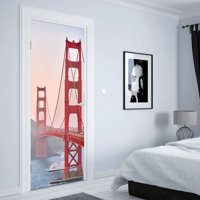 Türaufkleber Golden Gate Bridge bei sonnenuntergang