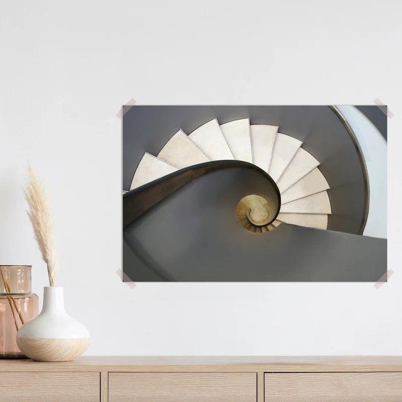 Poster spiraltreppe abstrakte komposition Poster spiraltreppe abstrakte komposition