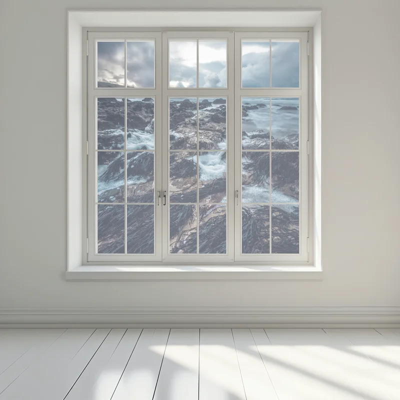 Fensteraufkleber stimmungsvolle felsenküste bei dämmerung Fensteraufkleber stimmungsvolle felsenküste bei dämmerung