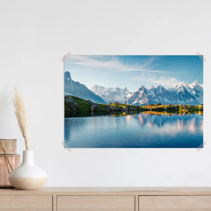 Poster panorama von Lac Blanc und Mont Blanc Poster panorama von Lac Blanc und Mont Blanc