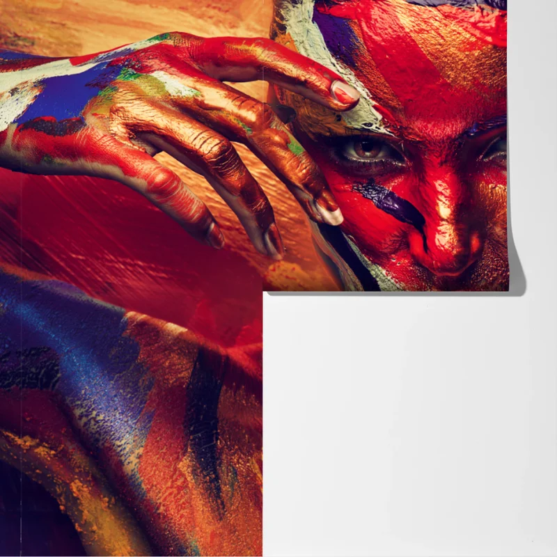 Fototapete mysteriöses bemaltes porträt Fototapete mysteriöses bemaltes porträt