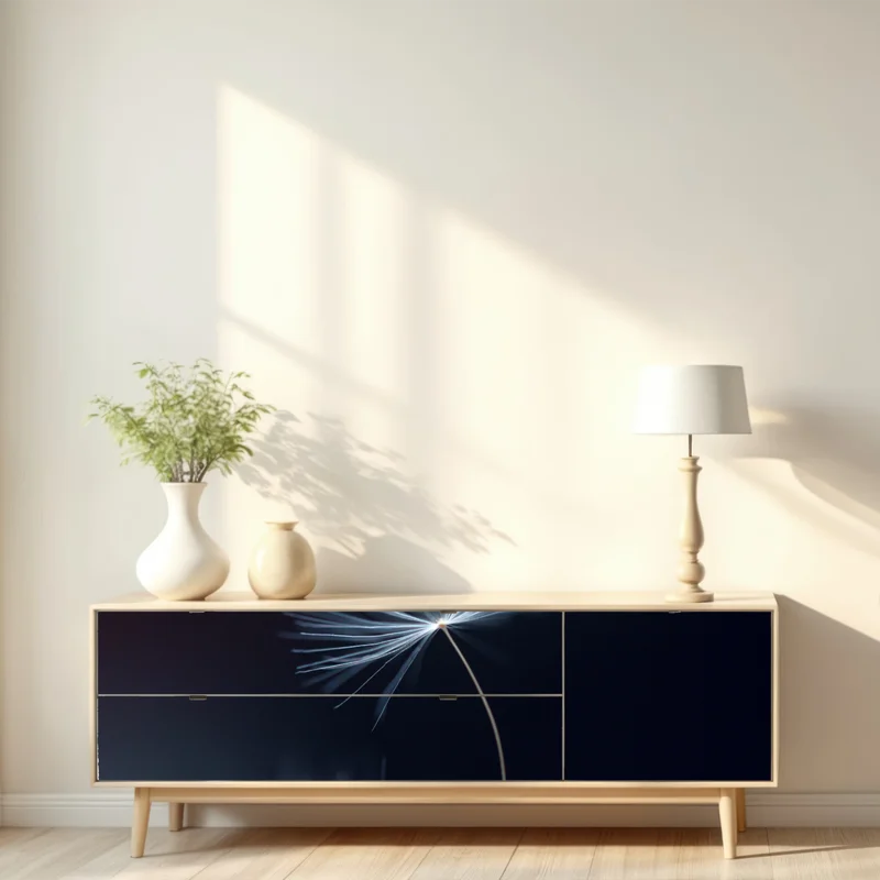 Repositionierbarer Aufkleber zarte makroaufnahme eines löwenzahnsamens Repositionierbarer Aufkleber zarte makroaufnahme eines löwenzahnsamens