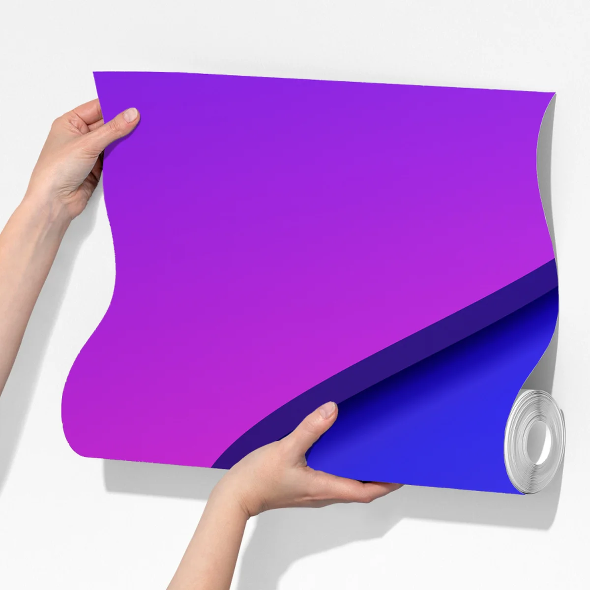 Fototapete leuchtende lila-blaue abstrakte 3d-formen Fototapete leuchtende lila-blaue abstrakte 3d-formen