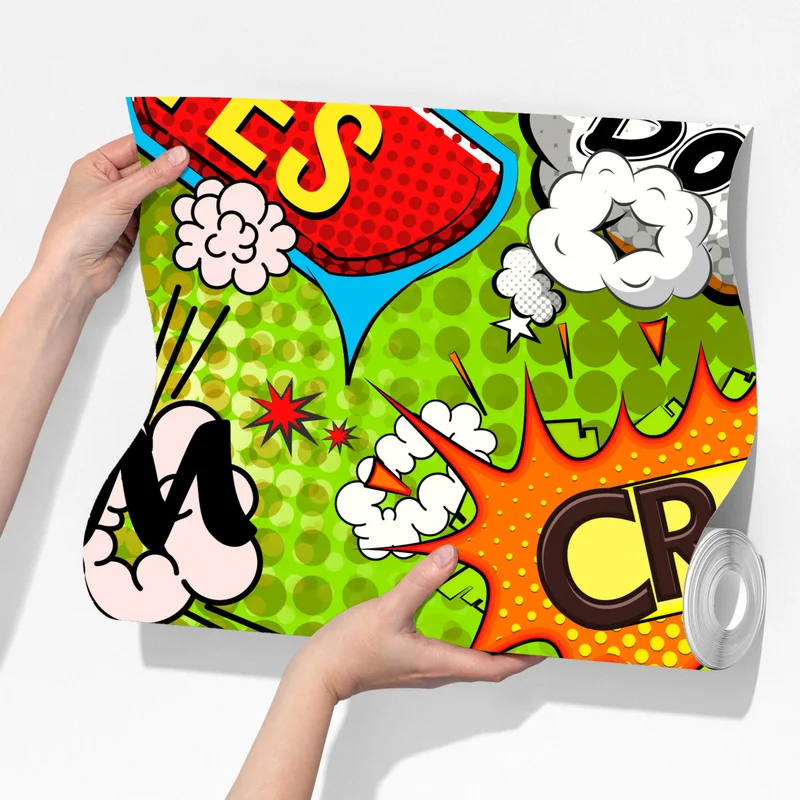 Fototapeta żywy kolaż komiksowy w stylu pop-art Fototapeta żywy kolaż komiksowy w stylu pop-art