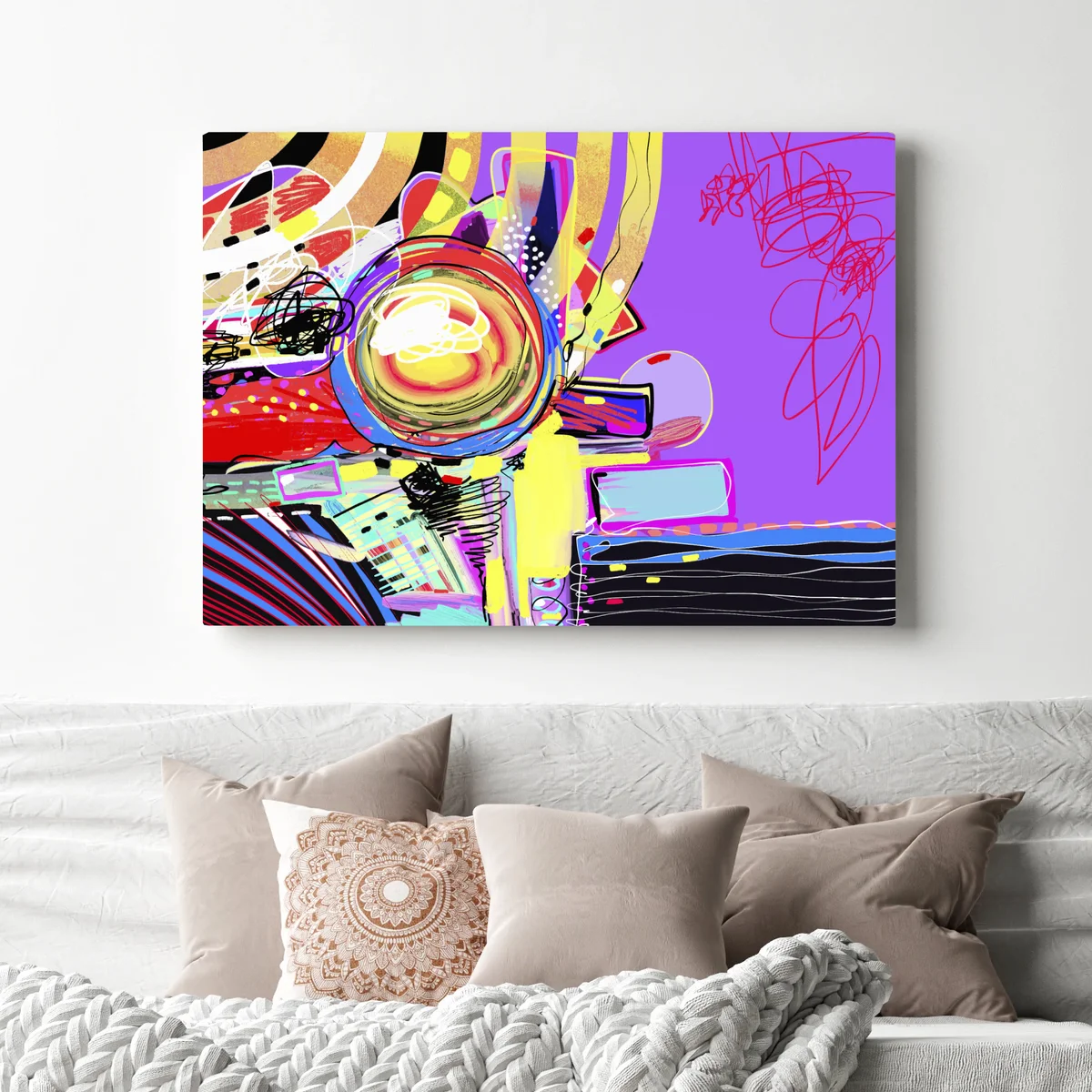 Leinwandbild lebendige violette abstrakte komposition Leinwandbild lebendige violette abstrakte komposition