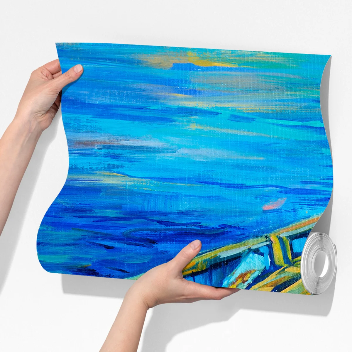 Fototapete lebendiges boot bei sonnenuntergang Fototapete lebendiges boot bei sonnenuntergang