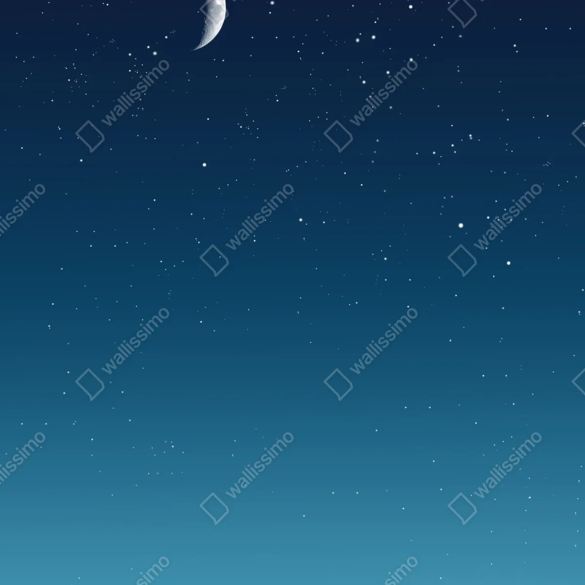 Türaufkleber ruhiger halbmond am sternenhimmel Türaufkleber ruhiger halbmond am sternenhimmel