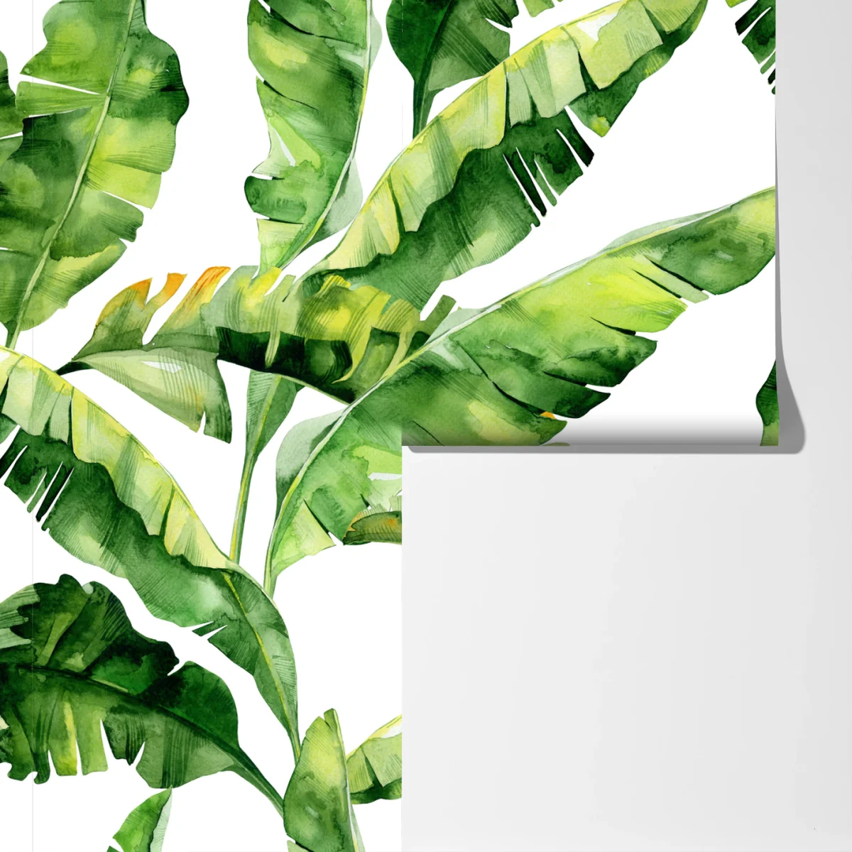 Fototapete tropisches bananenblatt aquarellmuster Fototapete tropisches bananenblatt aquarellmuster