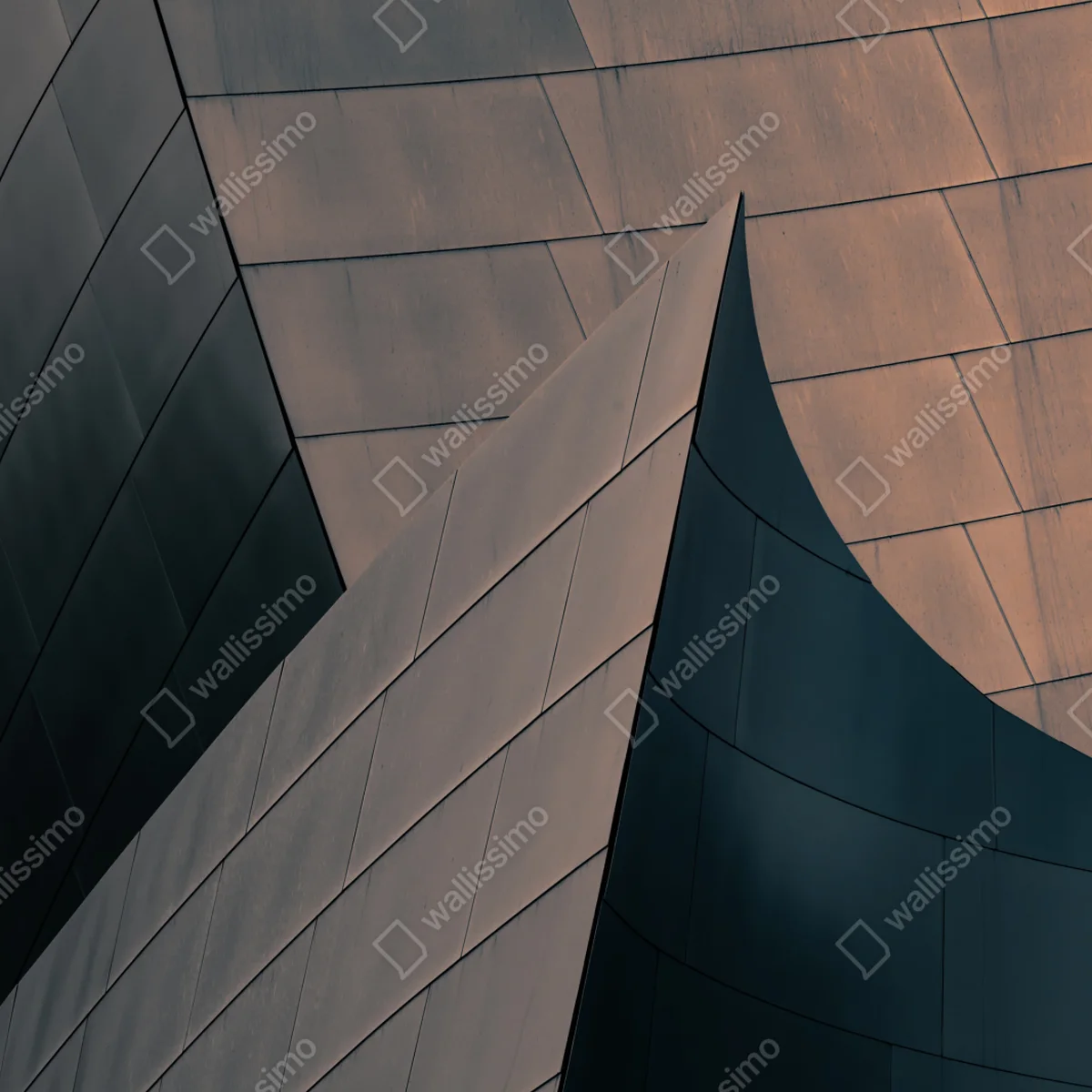 Türaufkleber geometrische architekturformen aus metall Türaufkleber geometrische architekturformen aus metall