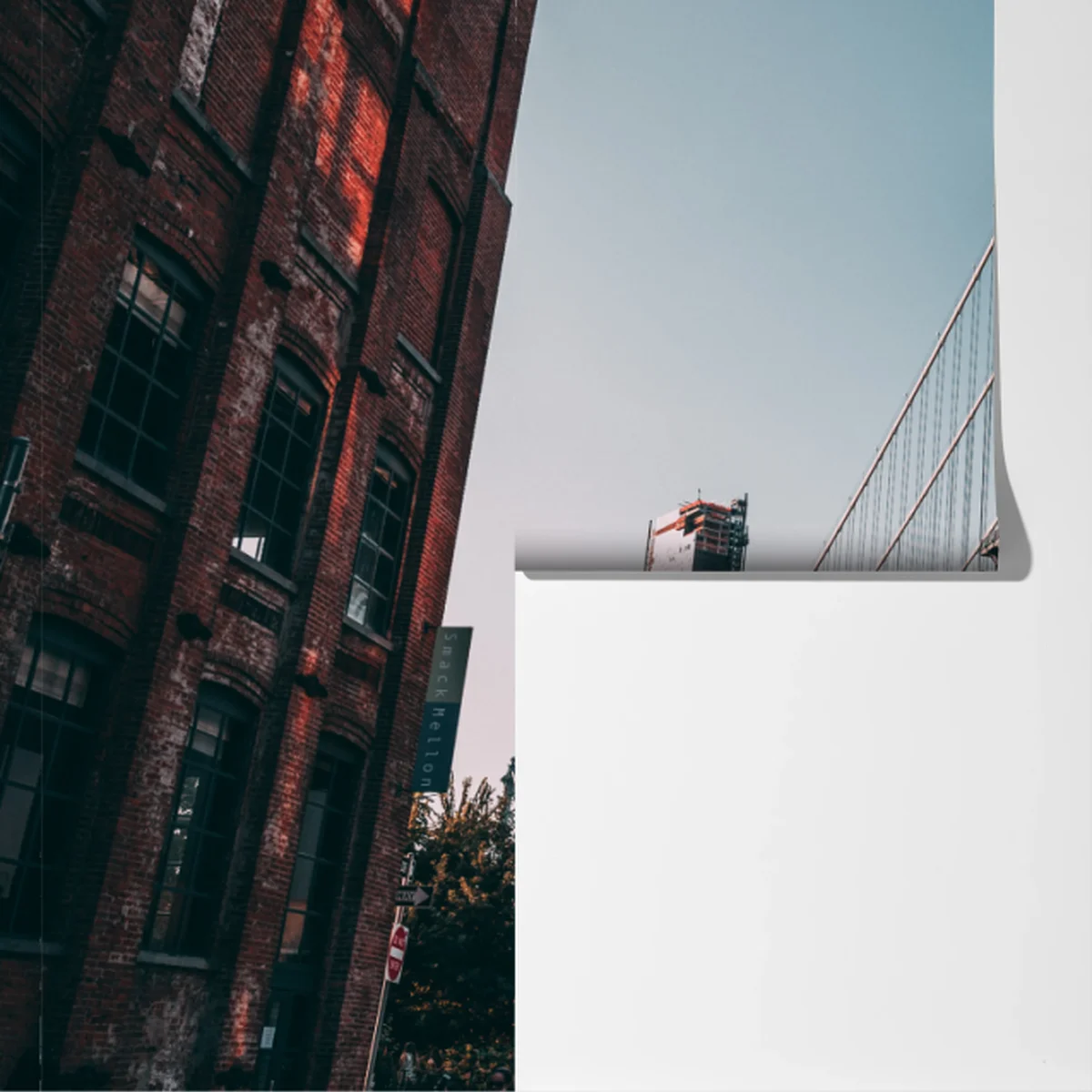 Fototapete Manhattan brücke in urbaner perspektive Fototapete Manhattan brücke in urbaner perspektive