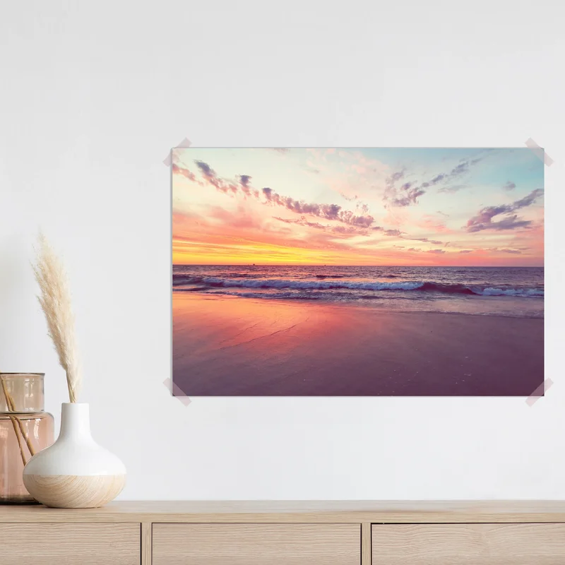 Poster pastelliger sonnenuntergang über ruhigem meer Poster pastelliger sonnenuntergang über ruhigem meer