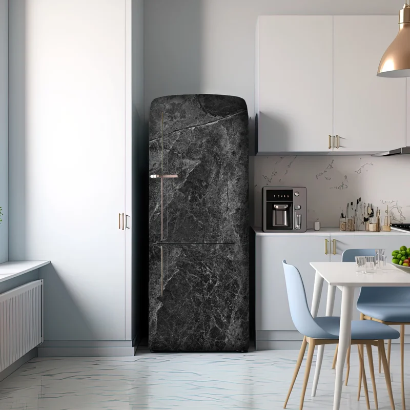 Kühlschrankaufkleber dunkle marmortextur
