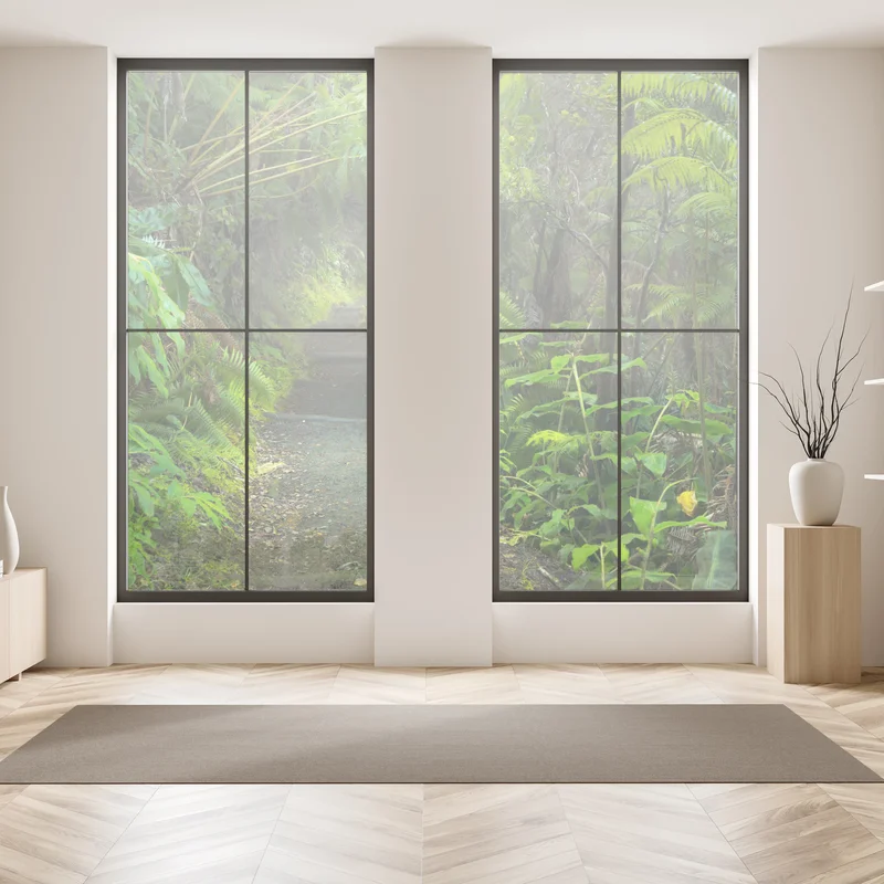 Fensteraufkleber üppiger regenwaldpfad im Kilauea Iki, Hawaii