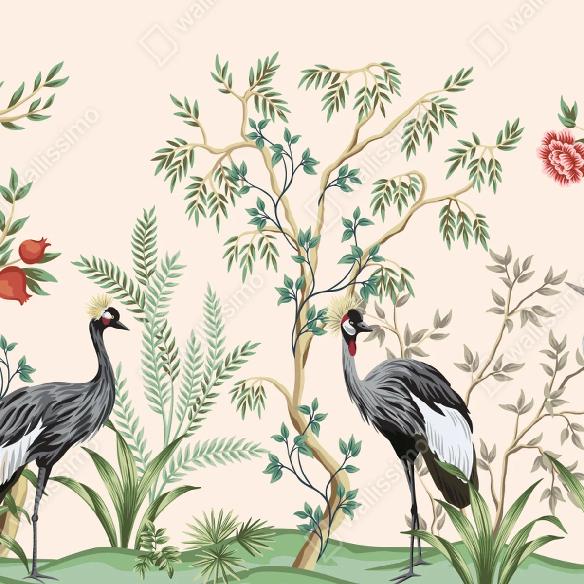 Laptop-Aufkleber orientalischer kranichgarten Laptop-Aufkleber orientalischer kranichgarten