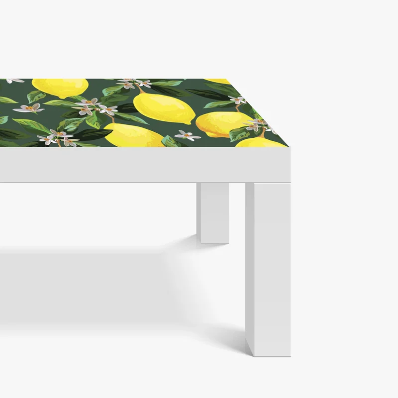 Tischaufkleber und Schreibtischaufkleber botanisches zitronenmuster