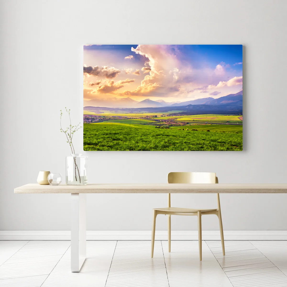 Leinwandbild frühlingshafte panoramalandschaft der Tatra, Slowakei Leinwandbild frühlingshafte panoramalandschaft der Tatra, Slowakei