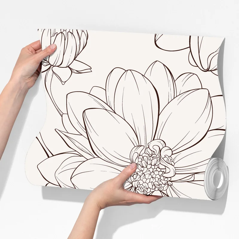 Fototapete zartes botanisches blumenmuster Fototapete zartes botanisches blumenmuster