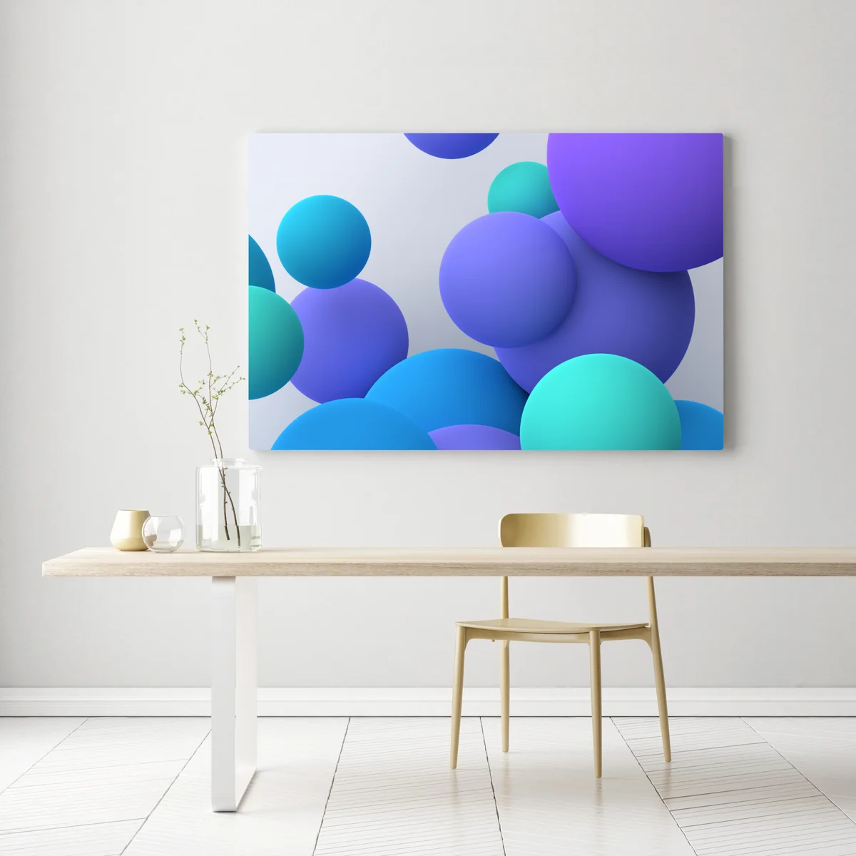 Leinwandbild bunte schwebende kugeln 3d abstrakt Leinwandbild bunte schwebende kugeln 3d abstrakt