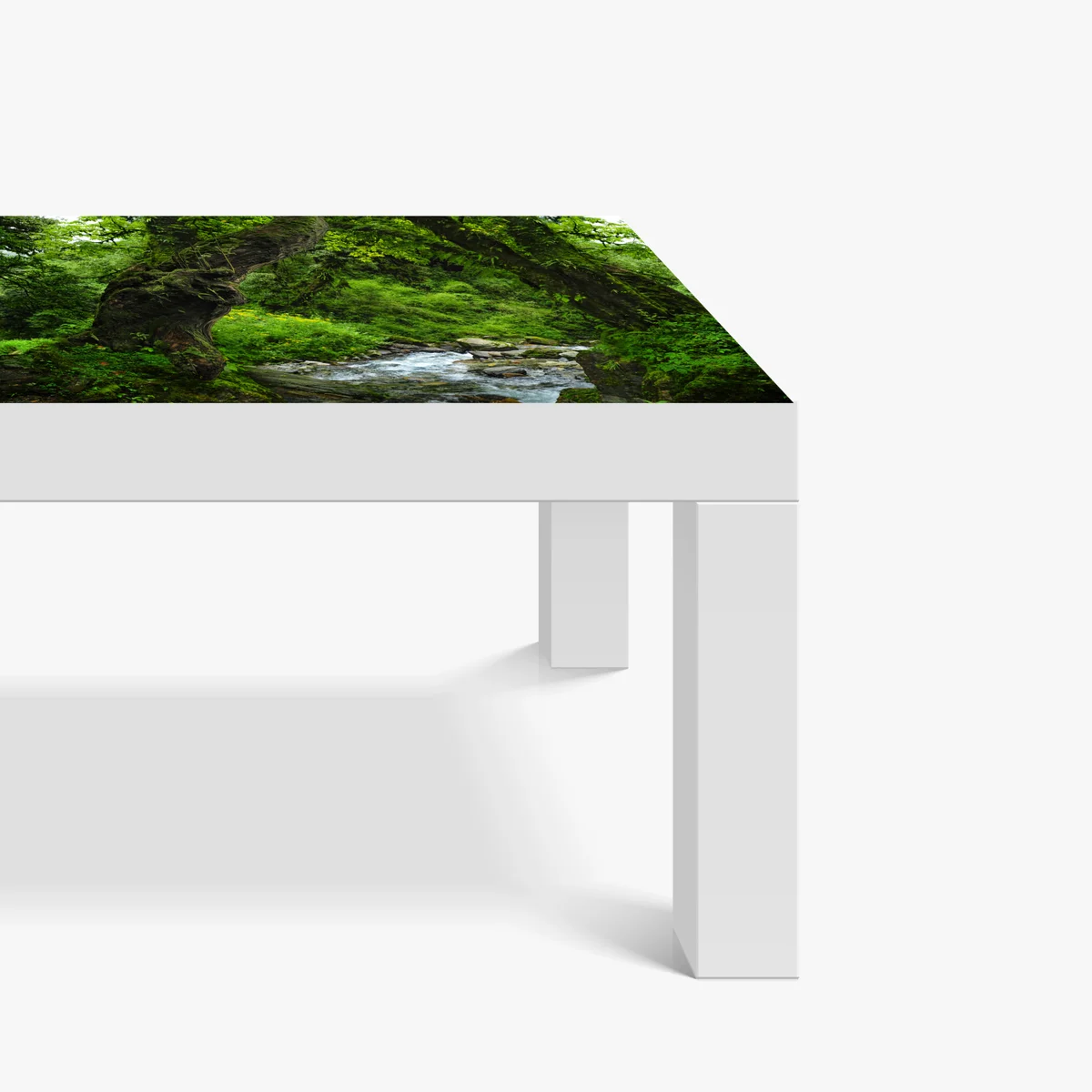 Tischaufkleber und Schreibtischaufkleber moosiger waldbach panorama Tischaufkleber und Schreibtischaufkleber moosiger waldbach panorama