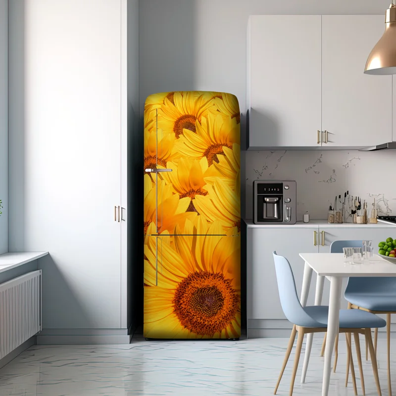 Kühlschrankaufkleber goldenes sonnenblumenfeld Kühlschrankaufkleber goldenes sonnenblumenfeld