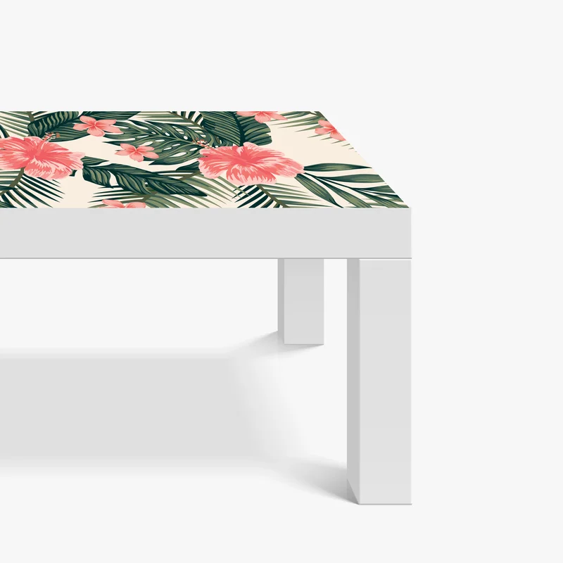 Tischaufkleber und Schreibtischaufkleber tropisches hibiskusmuster