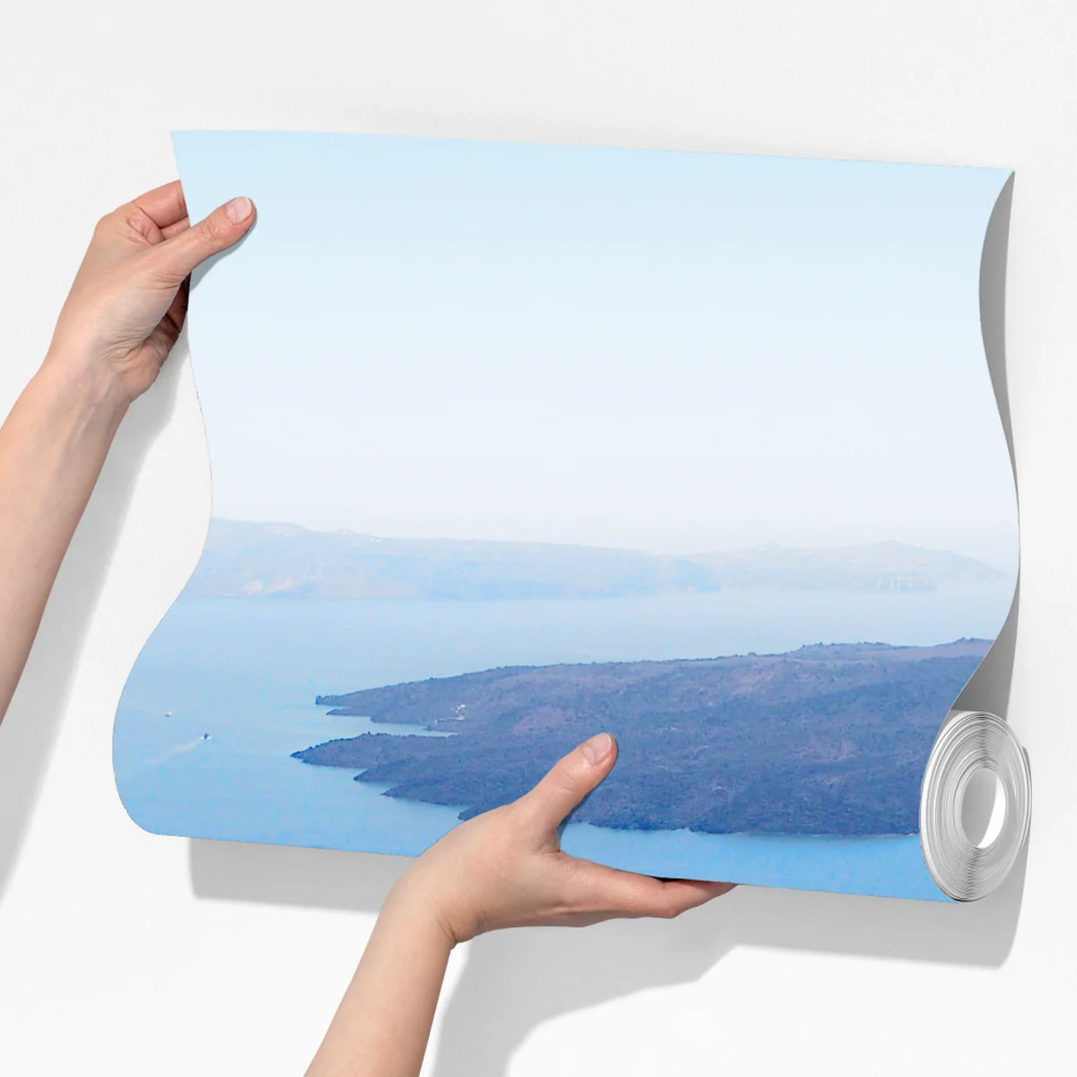 Fototapeta Santorini białe schody nad morzem Fototapeta Santorini białe schody nad morzem