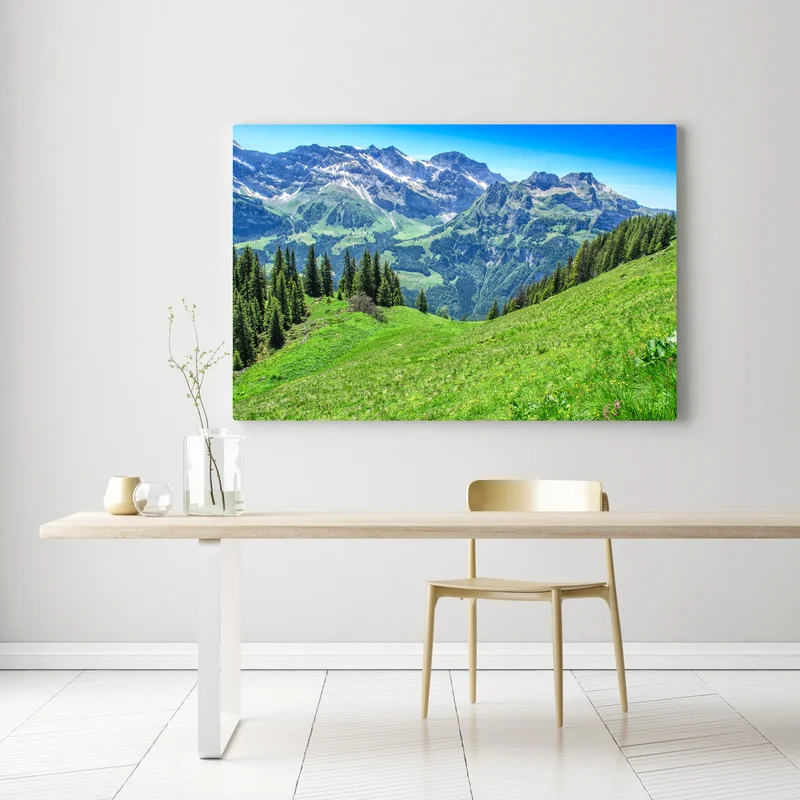 Leinwandbild alpine panorama über Engelberg, Schweiz Leinwandbild alpine panorama über Engelberg, Schweiz