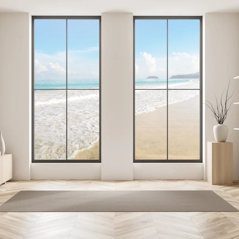 Fensteraufkleber Karon strand, Phuket: ruhige meeresansicht